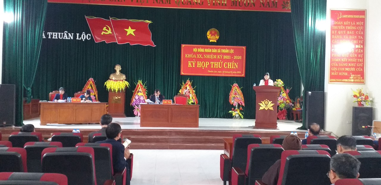 HĐND xã Thuần Lộc tổ chức kỳ họp thứ 9 ban hành nhiều Nghị quyết quan trọng