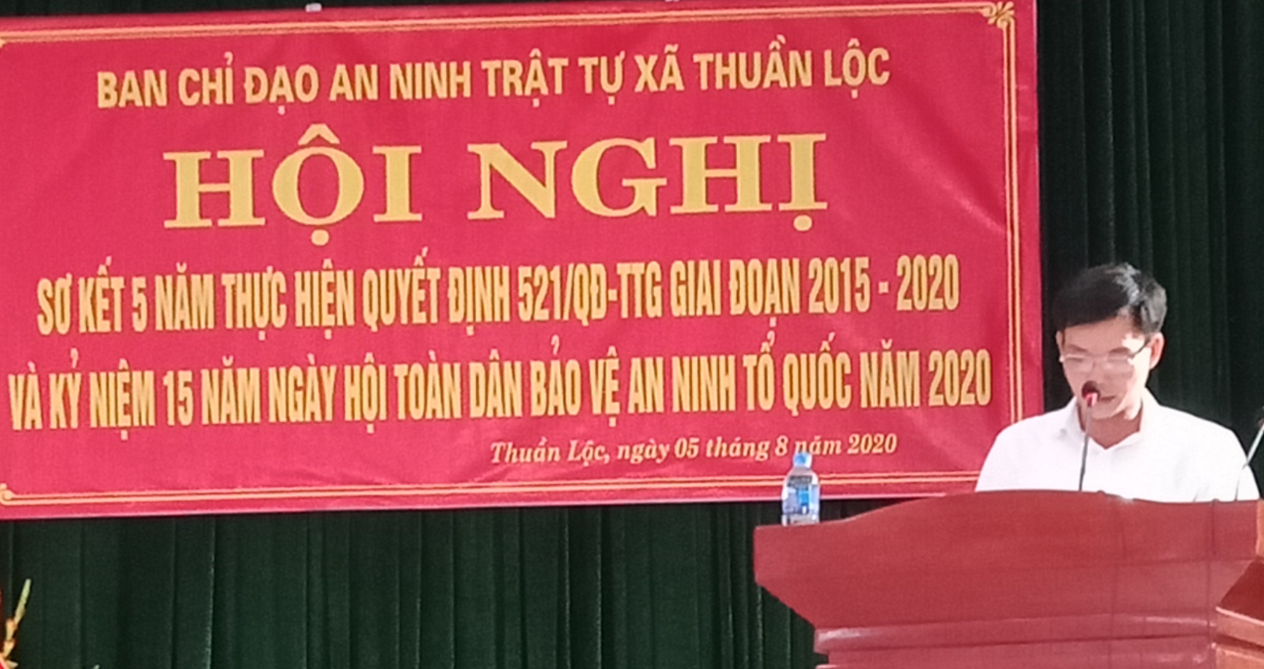 Xã Thuần Lộc  tổ chức thành công hội nghị sơ kết năm thực hiện quyết định 521/QĐ-TTG giai đoạn 2015 - 2020 và kỷ niệm 15 năm ngày hội toàn dân bảo vệ ANTQ năm 2020.